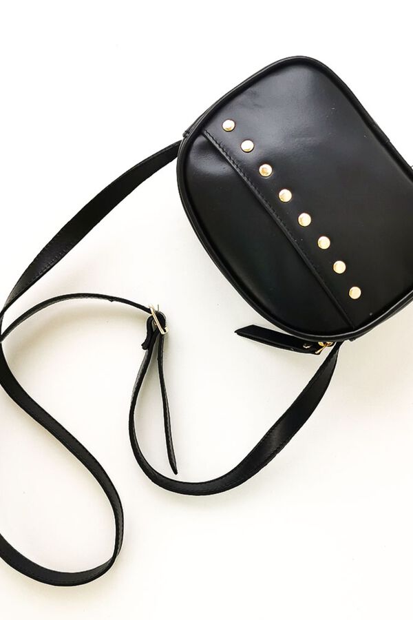 The Code Mala a tiracolo Lola em pele com tachas Preto