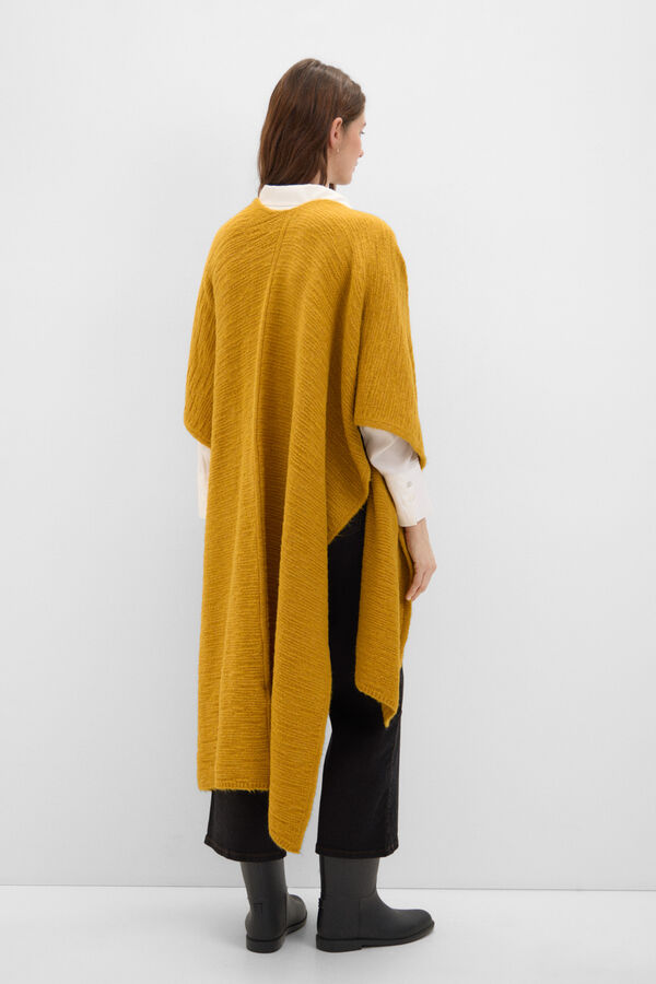 Cortefiel Capa assim&eacute;trica de malha Dourado