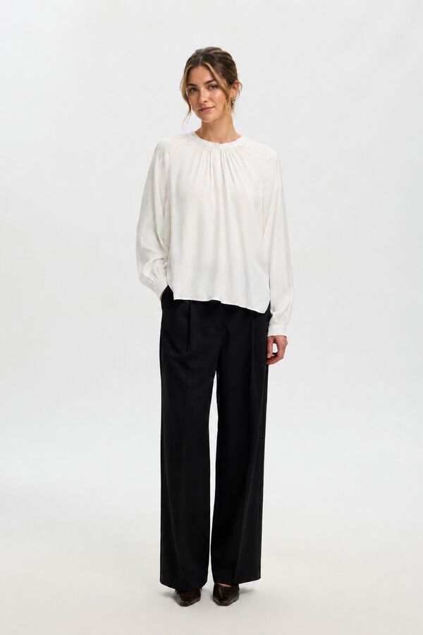 Selected Blusa de manga comprida Branco