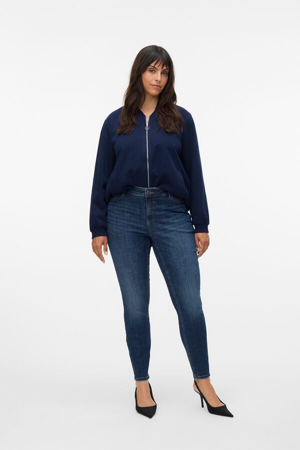 Vero Moda Curve Jeans skinny de cintura alta Azul