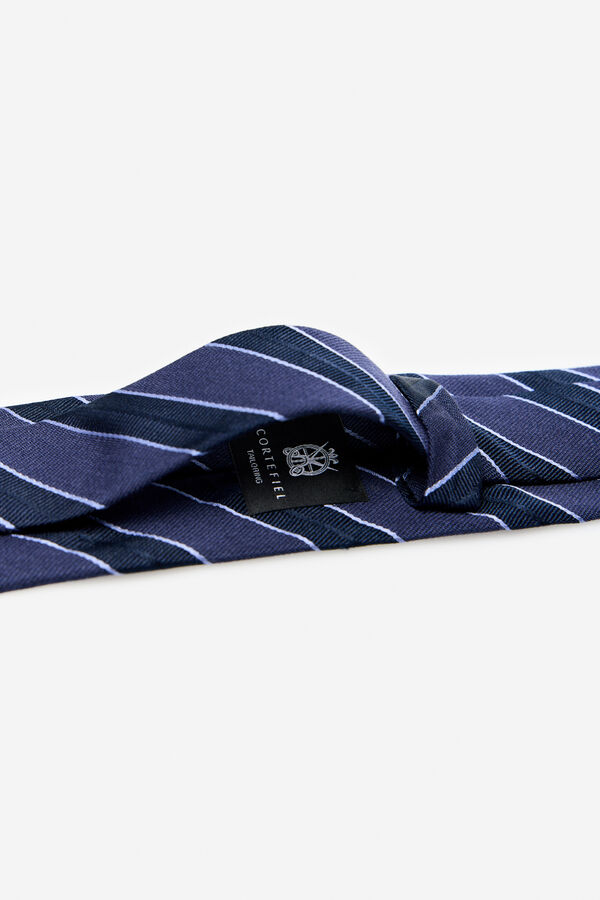 Cortefiel Natural silk tie Navy