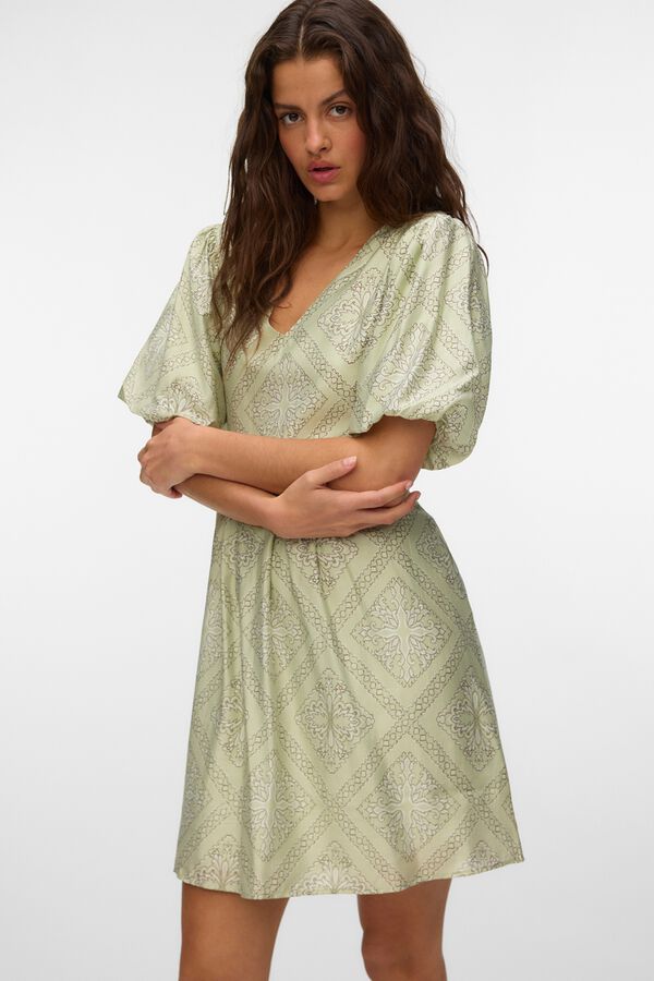 Vero Moda Vestido curto estampado Verde
