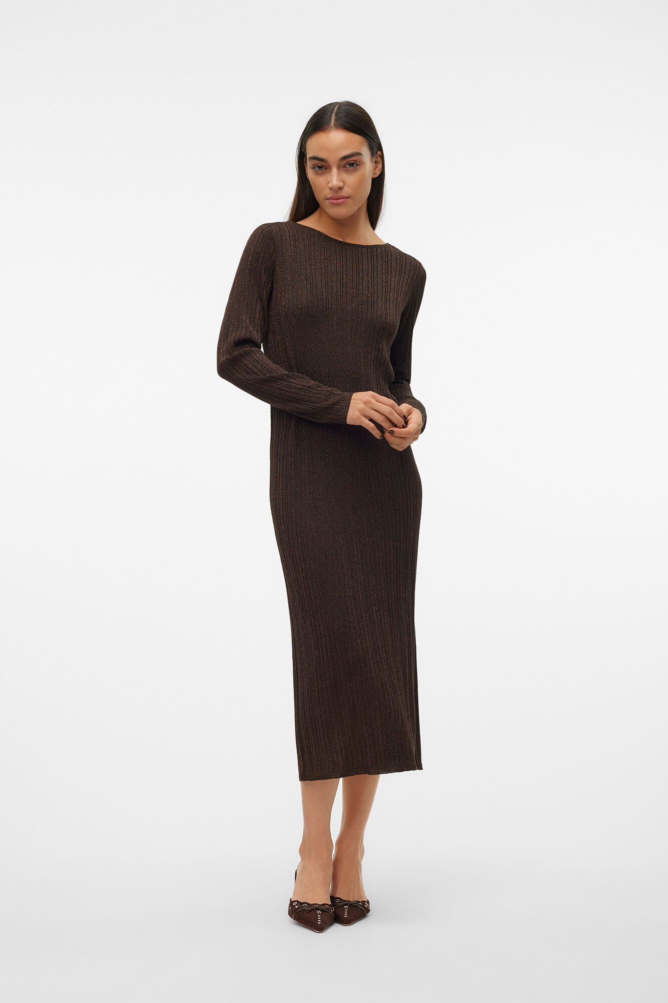 Jersey knit midi dress clearance