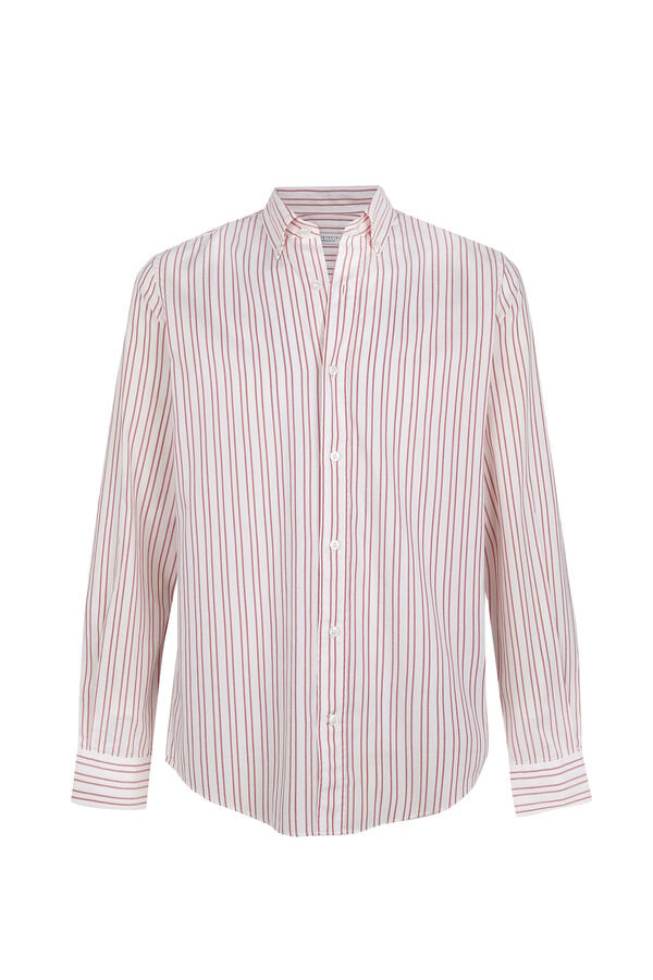 Cortefiel Striped light oxford shirt Red