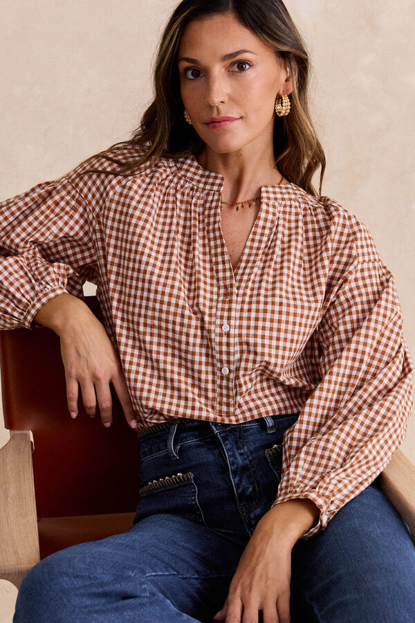 Polín Et Moi Blusa de algodão Vico Castanho