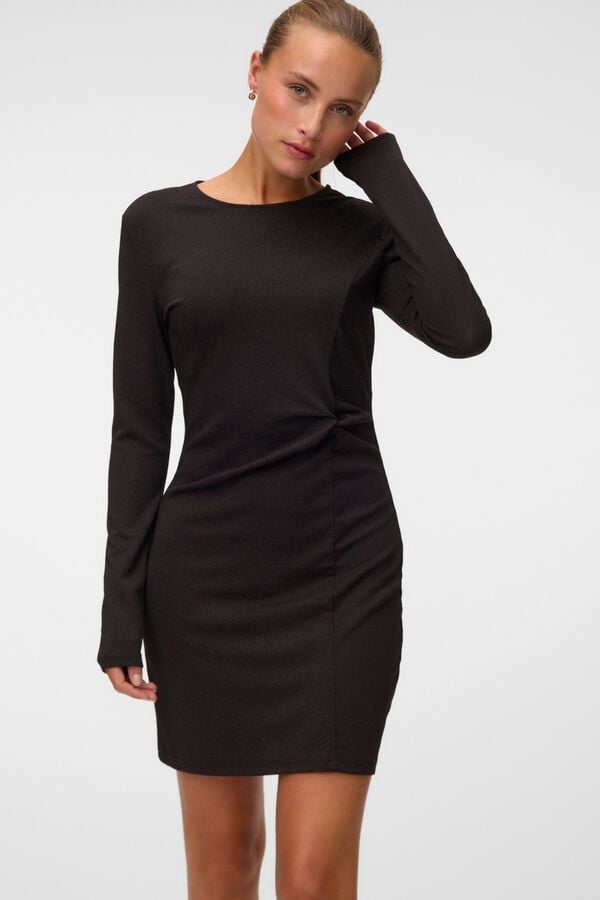 Vero Moda Shimmer short dress Dark brown