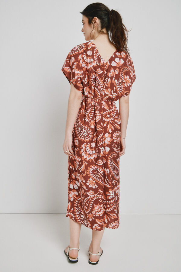 Vero Moda Vestido curto decote em bico Castanho