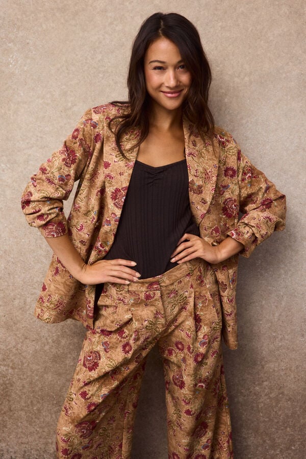 Slowlove Blazer oversized estampada Multicolorido