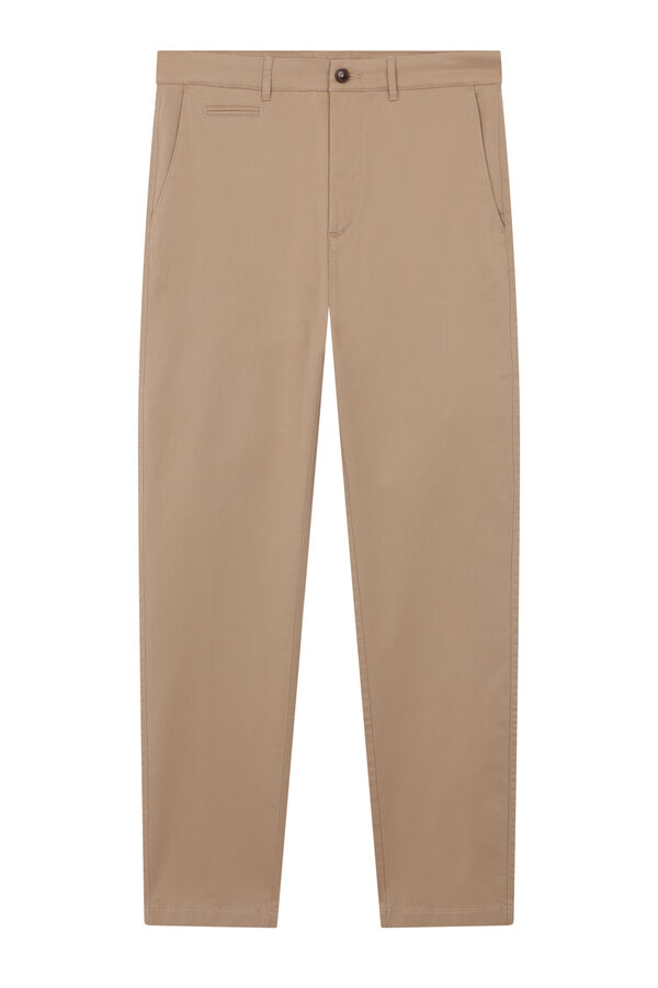Cortefiel Slim fit lightweight chinos Beige