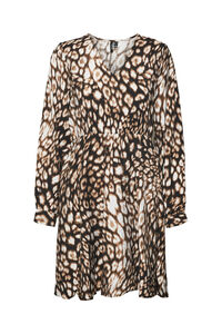 Cortefiel Curve leopard dress Black