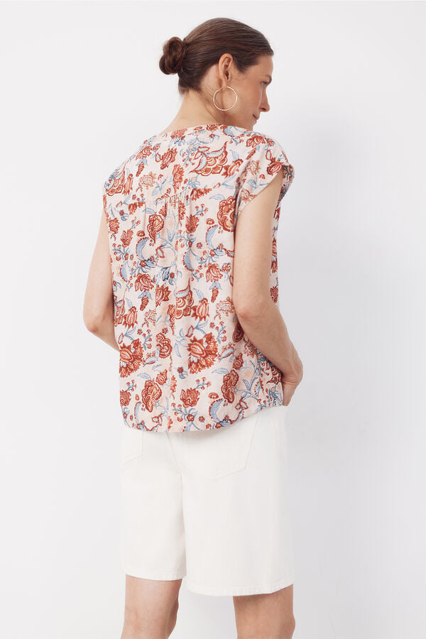 Cortefiel Entredos blouse Printed red