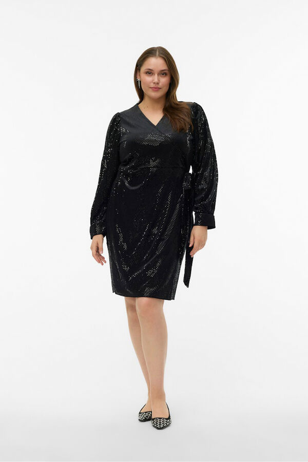 Vero Moda Curve Top plus size com detalhes brilhantes  Preto