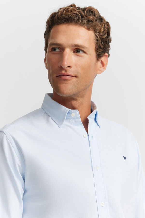 Silbon Oxford cutaway sport shirt Blue