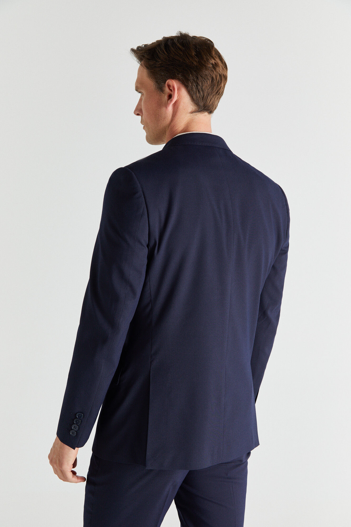 Navy blue slim fit blazer on sale