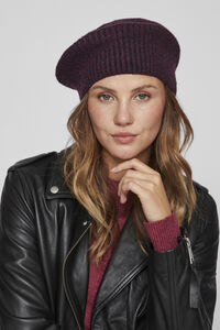 Cortefiel Ribbed knit hat Pink