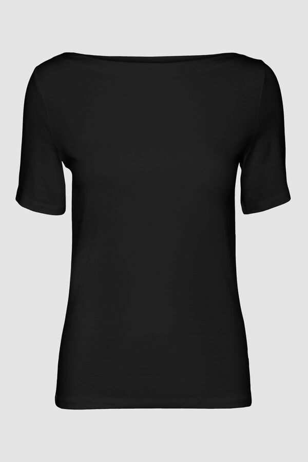 Cortefiel Camiseta básica Negro