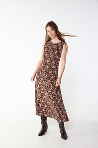 Slowlove Vestido estampado frunce