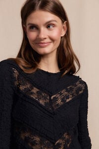 Slowlove Top de renda combinada