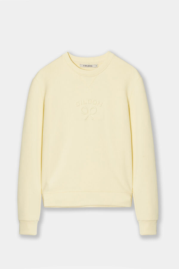 Cortefiel Women's Silbon classic sweatshirt Yellow