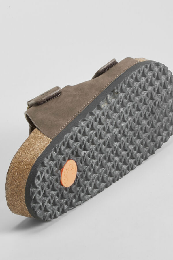 Comfeet Sand&aacute;lia bio de velcro Soft Insock COMFEET Castanho