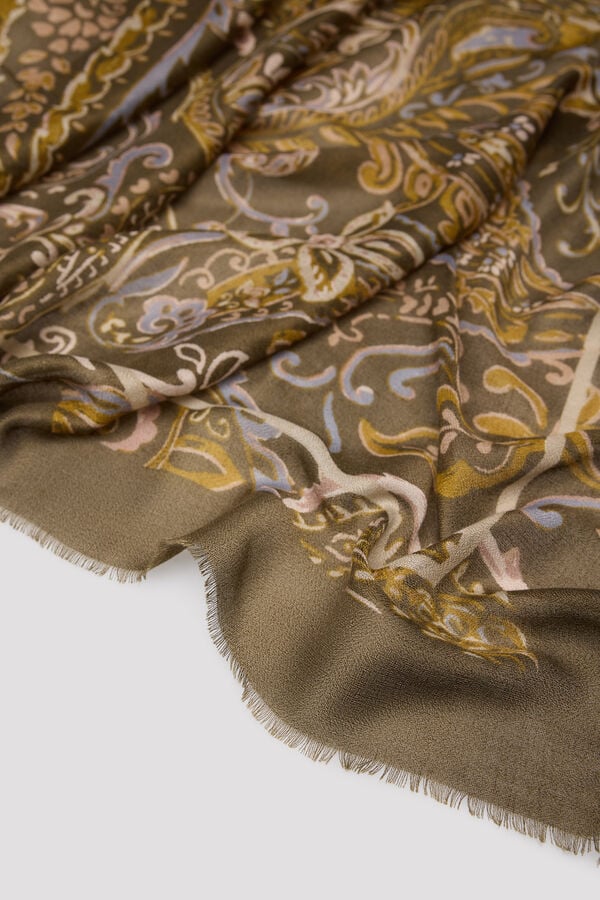 Cortefiel Len&ccedil;o quadrado paisley Multicolorido