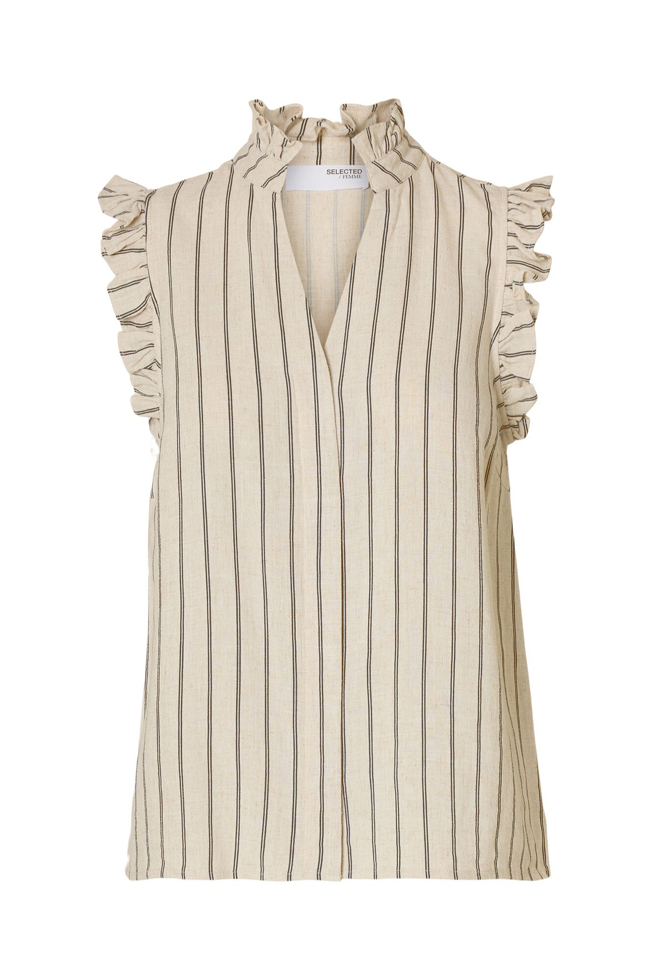 Selected Blusa sem mangas e folhos