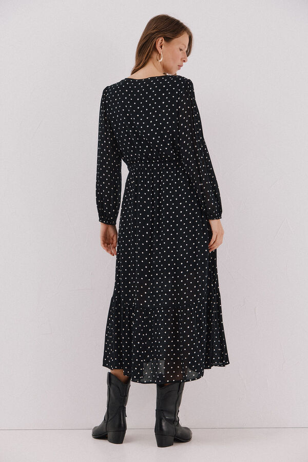 Cortefiel Printed dress Printed grey