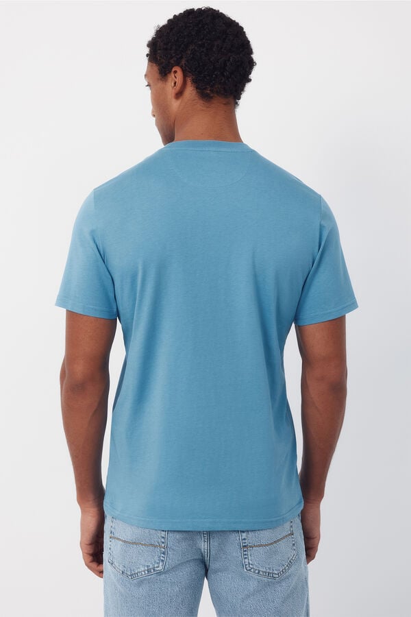 Cortefiel Embroidered T-shirt Blue