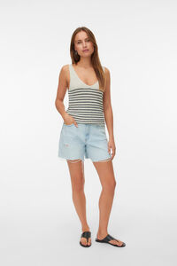 Vero Moda Top al&ccedil;a larga em lurex