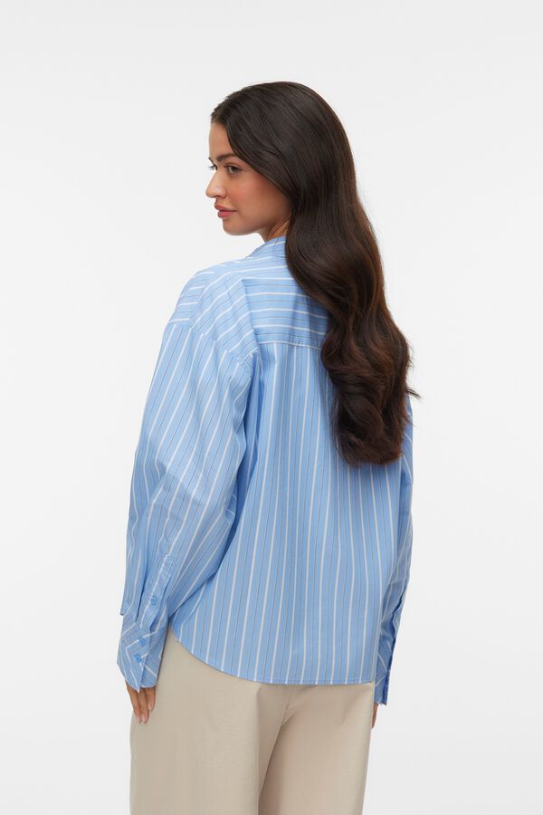 Vero Moda Camisa de riscas corte folgado Azul