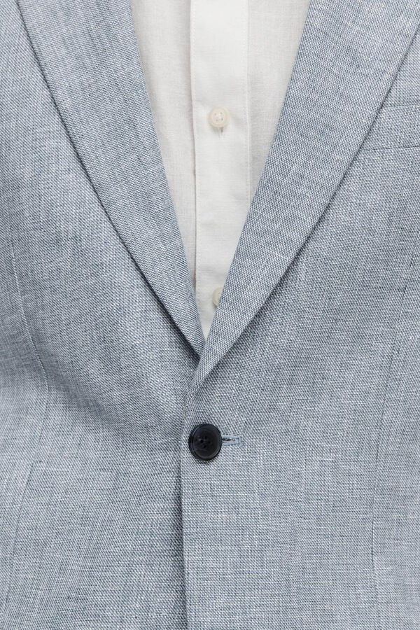 Cortefiel Suit blazer made with linen and cotton. Blue