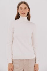 Cortefiel Short-sleeved jumper Ivory