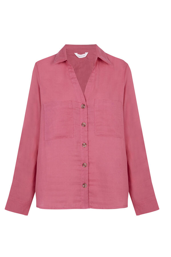 Cortefiel Sustainable cotton shirt Pink