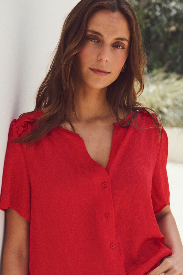 Pol&iacute;n Et Moi Blusa Carmina Vermelho