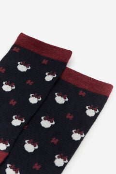 Cortefiel Minnie Mouse sock. Navy