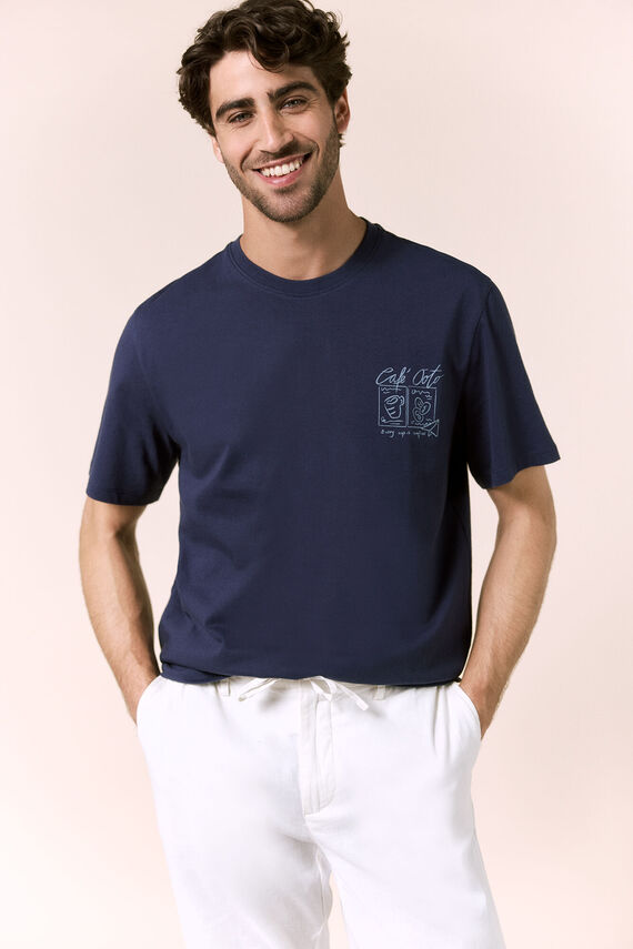 Camiseta gráfica lavada