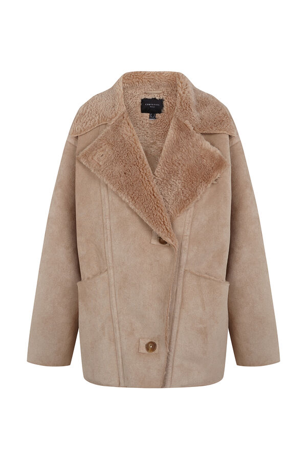 Cortefiel Double-faced jacket Dark brown