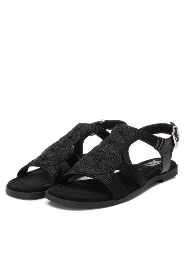 Cortefiel Textile sandal Black