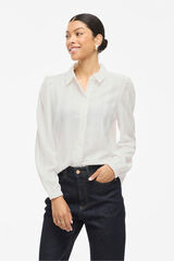 Vila Camisa manga comprida com bordado ingl&ecirc;s Branco