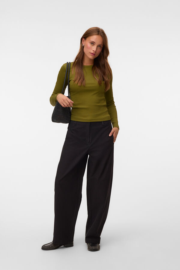 Vero Moda Cal&ccedil;a utilit&aacute;ria de perna larga Preto