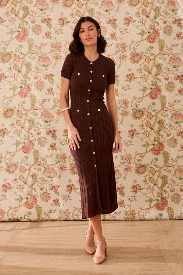 Pol&iacute;n Et Moi Vestido de malha Romina Castanho