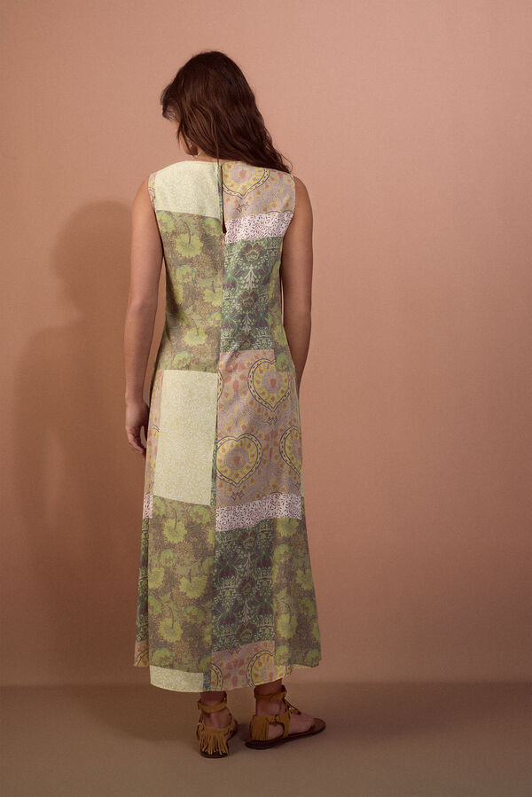 Slowlove Printed cut-out dress Printed white