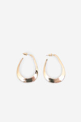 Cortefiel Deformed hoop earrings Gold