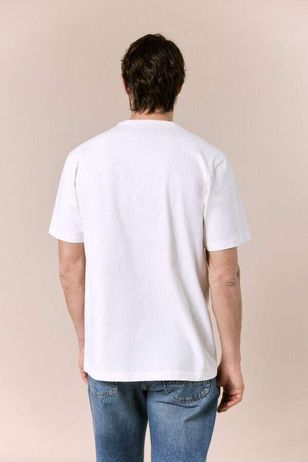 OOTO Washed T-shirt with logo White