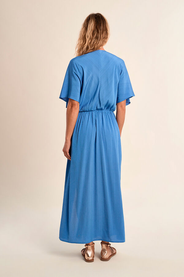 Molly Bracken Vestido comprido de manga curta com estampado Azul