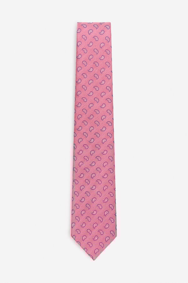 Cortefiel Natural silk tie Pink