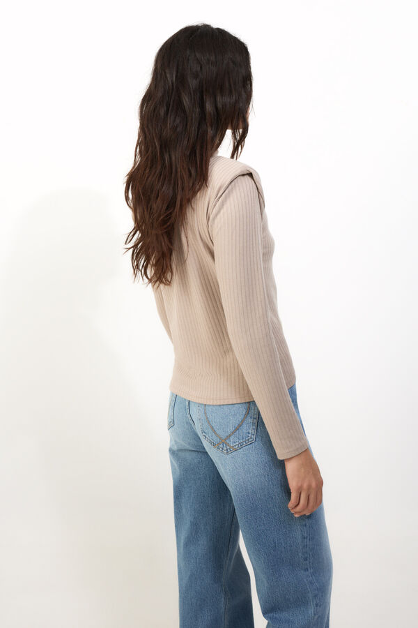 Slowlove Top hombreras Marr&oacute;n