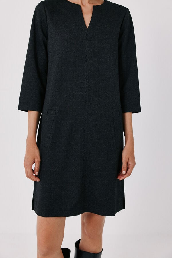 Cortefiel Elastic short dress Dark grey