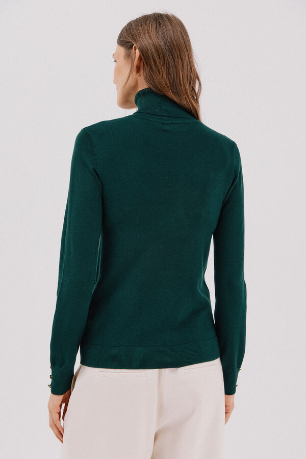 Cortefiel Jersey cuello vuelto Verde