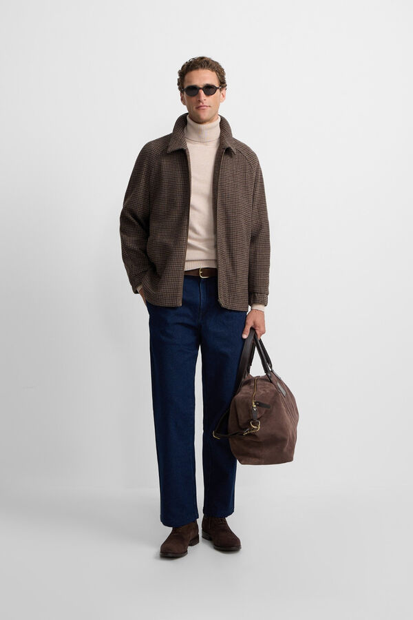 Silbon Blusão pied-de-poule Castanho